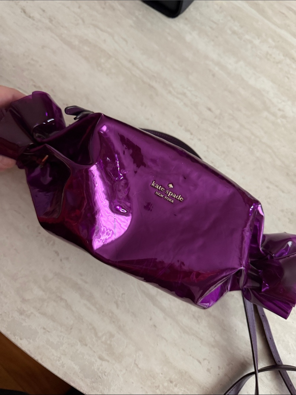 kate spade Metallic Fuchsia Candy-Shaped Crossbody